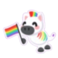 Happy Pride Zebra Sticker  - Rare from Pride Sticker Pack